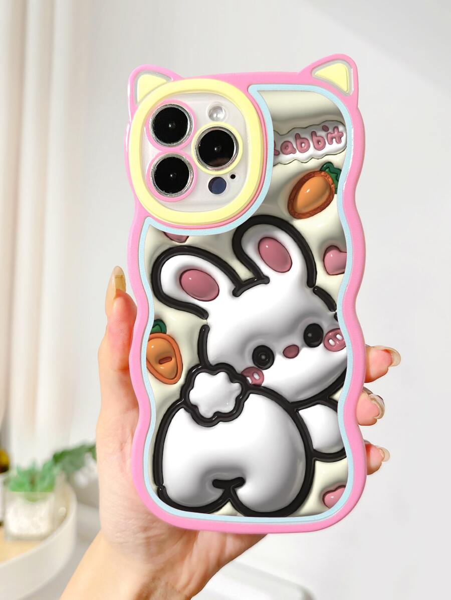 ốp lưng điện thoại in hình thỏ hoạt hình - Nhiều màu - Xem 1