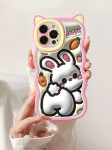 ốp lưng điện thoại in hình thỏ hoạt hình - Nhiều màu - Xem 2