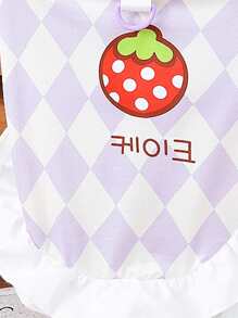 1 chiếc váy in hình dâu tây cho thú cưng - Màu tím - Xem 3