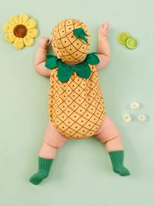SHEIN Baby Pineapple  Set - Mustard Yellow - View 2