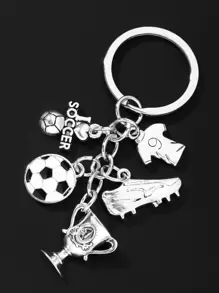Móc khóa bóng đá đường phố & cúp Quà tặng lưu niệm Phụ kiện xe hơi Túi xách Ba lô cho trường học - Bạc - Xem 1