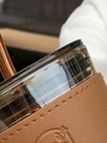 1入組玻璃杯戶外透明隔熱旅行飲水杯