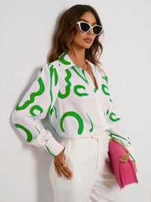 Aveloria 圖案印花前紐扣襯衫工作服 - 彩色 - 查看 4