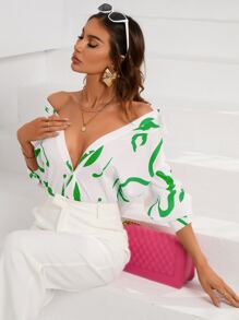 Aveloria 圖案印花前紐扣襯衫工作服 - 彩色 - 查看 5