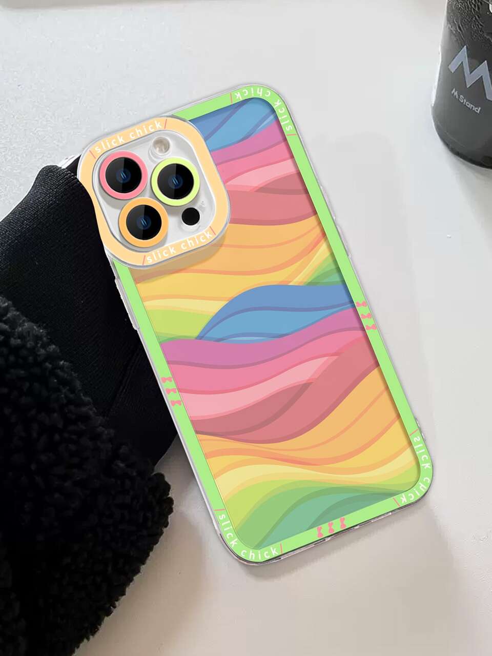 Rainbow Color Block Angel's Eye Phone Case