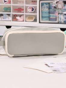 1入組素色筆袋 - 灰色 - 查看 1