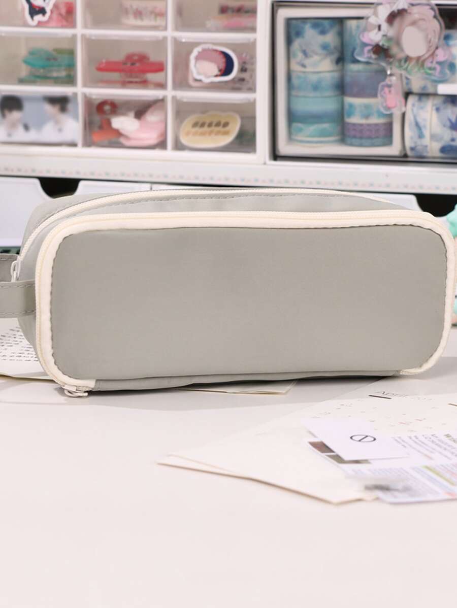 1入組素色筆袋 - 灰色 - 查看 1