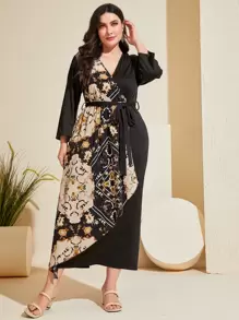 Mulvari Vestido con cinturón con estampado floral - Multicolor - Ver 1