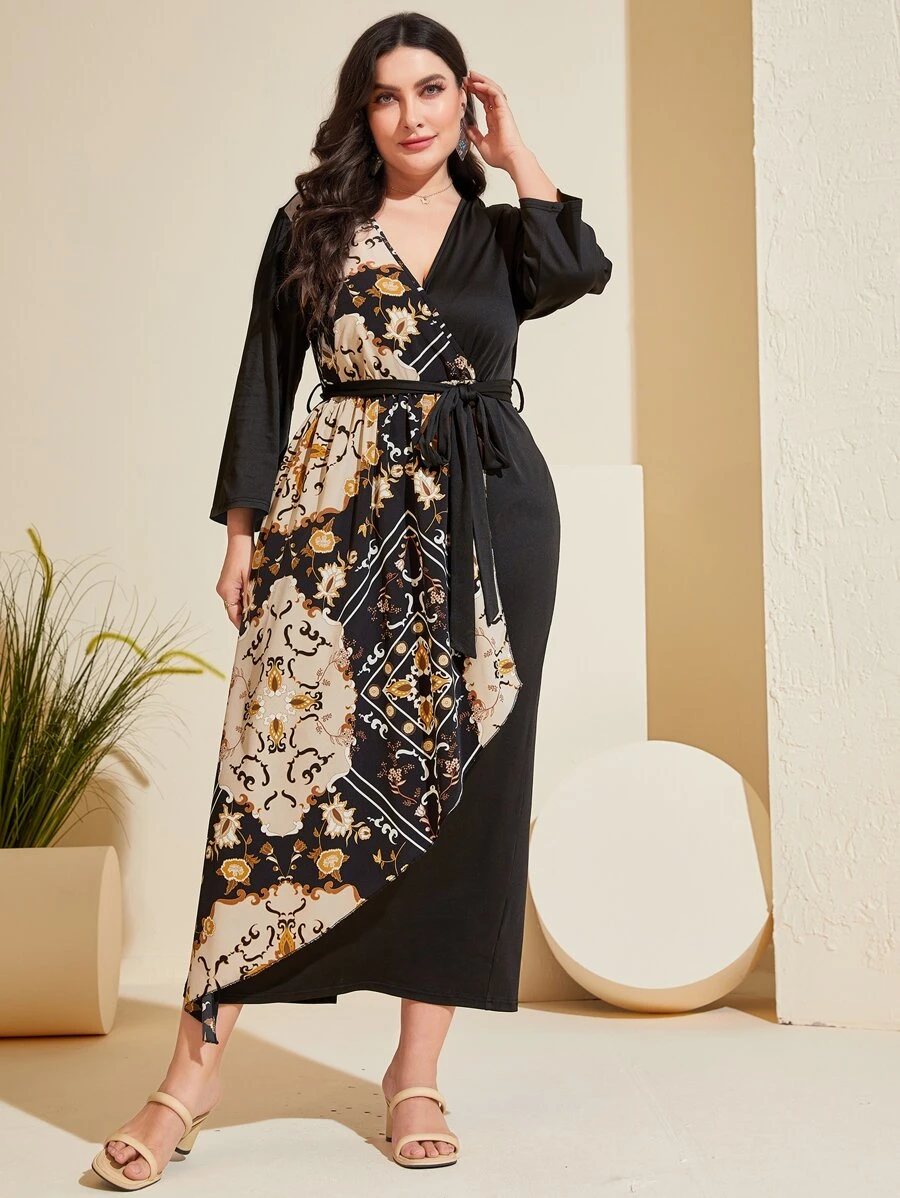 Mulvari Vestido con cinturón con estampado floral - Multicolor - Ver 1