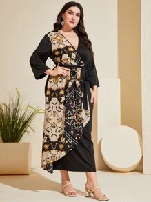 Mulvari Vestido con cinturón con estampado floral - Multicolor - Ver 4