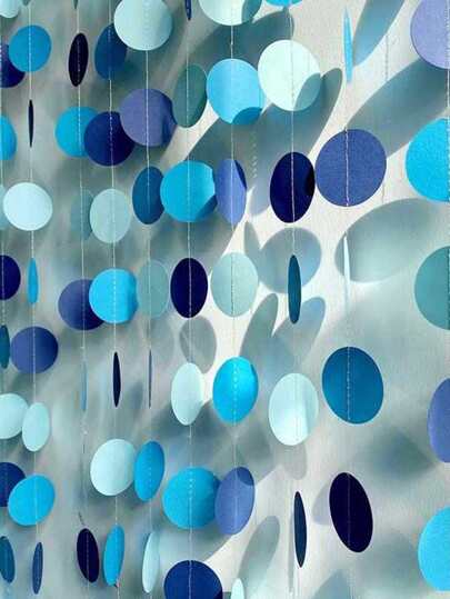 1pc Paper Tassel Curtain, Round Decor Fringe Rain Curtain For Party,Christmas