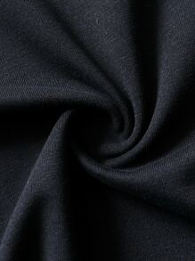 ROMWE MEN Street Life Guys Slogan Floral Graphic Drop Shoulder Tee - Black - View 8