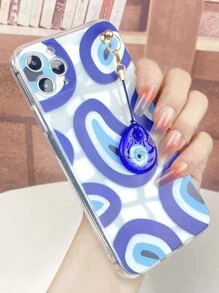 Evil Eye Clear Phone Case dengan Lanyard - MultiWarna - View 2