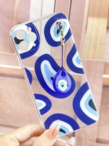Evil Eye Clear Phone Case dengan Lanyard - MultiWarna - View 3