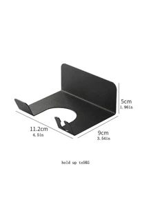 1入組鐵吹風機支架極簡主義白色壁掛式浴室吹風機架
