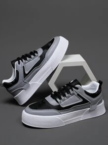 男士雙色繫帶運動板鞋 - 彩色 - 查看 5