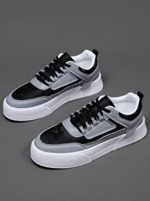 男士雙色繫帶運動板鞋 - 彩色 - 查看 3