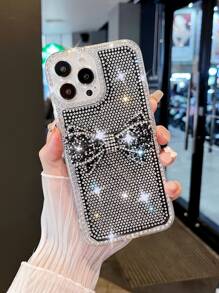 水鑽裝飾手機殼 - 黑色 - 查看 1