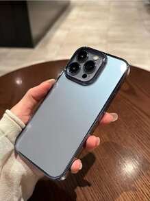 vỏ điện thoại trong suốt mạ điện - Xanh đậm - Xem 3