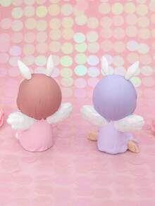 1 pieza ABS Decoración con dibujos animados ángel Decoración para casa - Azul - Ver 4