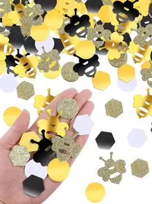 Bộ 100 Quăng Giấy Hình Con Ong, Giấy Trang Trí Bàn Tiệc Hoa Giấy - Nhiều màu - Xem 2