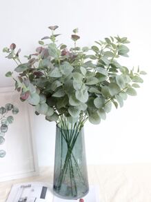 1/3pcs Artificial Leaves, Real Touch Leaf Artificial Eucalyptus Stems, Tall 26" Long Silver Dollar Eucalyptus Stems Greenery Stems Eucalyptus Leaf Spray In Green Silk Plastic Plants Floral Artificial Plants For Home Party Wedding Decoration, Home Fireplace Bathroom Office Party Decor Gifts Birthday Graduation