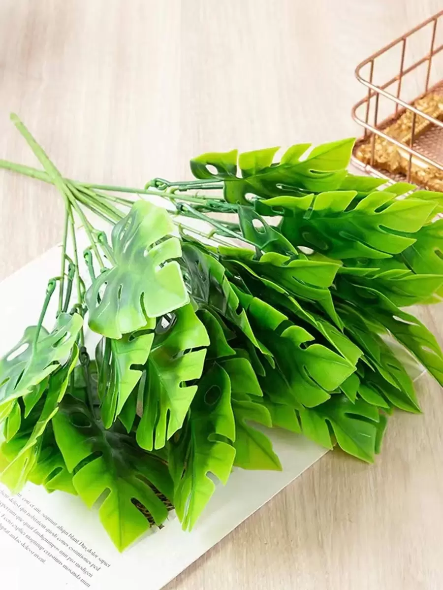 1pc Plastic Artificial Turtle Shell Leaf Decoration