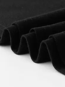 Manfinity Mode Men Crown Print Contrast Trim Polo Shirt - Black - View 3