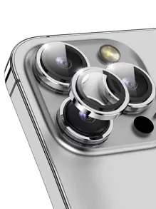 極簡手機鏡頭保護膜，相容於 iPhone 15/15Pro/15Plus/15Promax - 銀色 - 查看 1