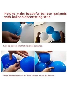 6pcs/set PVC Balloon Garland Chain, Balloon Decorating Strip For Party - Clear - View 3