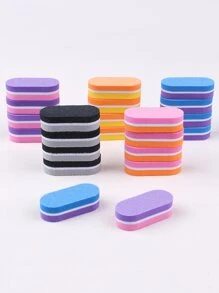 50 chiếc dũa móng tay mini hình vuông bằng xốp, nhiều màu sắc - Nhiều màu - Xem 2