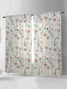 Rèm đơn họa tiết hoa văn, Rèm cản sáng đơn Polyester cho phòng ngủ và phòng khách - Nhiều màu - Xem 3