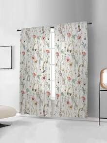 Rèm đơn họa tiết hoa văn, Rèm cản sáng đơn Polyester cho phòng ngủ và phòng khách - Nhiều màu - Xem 4