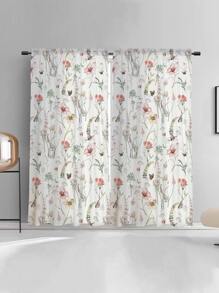 Rèm đơn họa tiết hoa văn, Rèm cản sáng đơn Polyester cho phòng ngủ và phòng khách - Nhiều màu - Xem 5