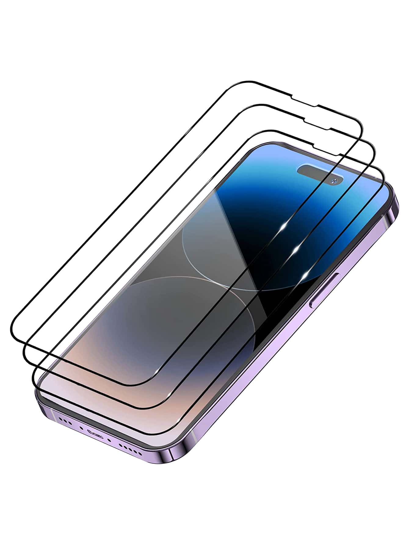 3 件装防摔高清屏幕保护钢化膜适用于 iPhone 适用于 iPhone 16/16 Plus/16 Pro/16 Pro Max/15/15Pro/15 Plus/15 Pro Max/14/13/12/11 - 黑色 - 查看 1