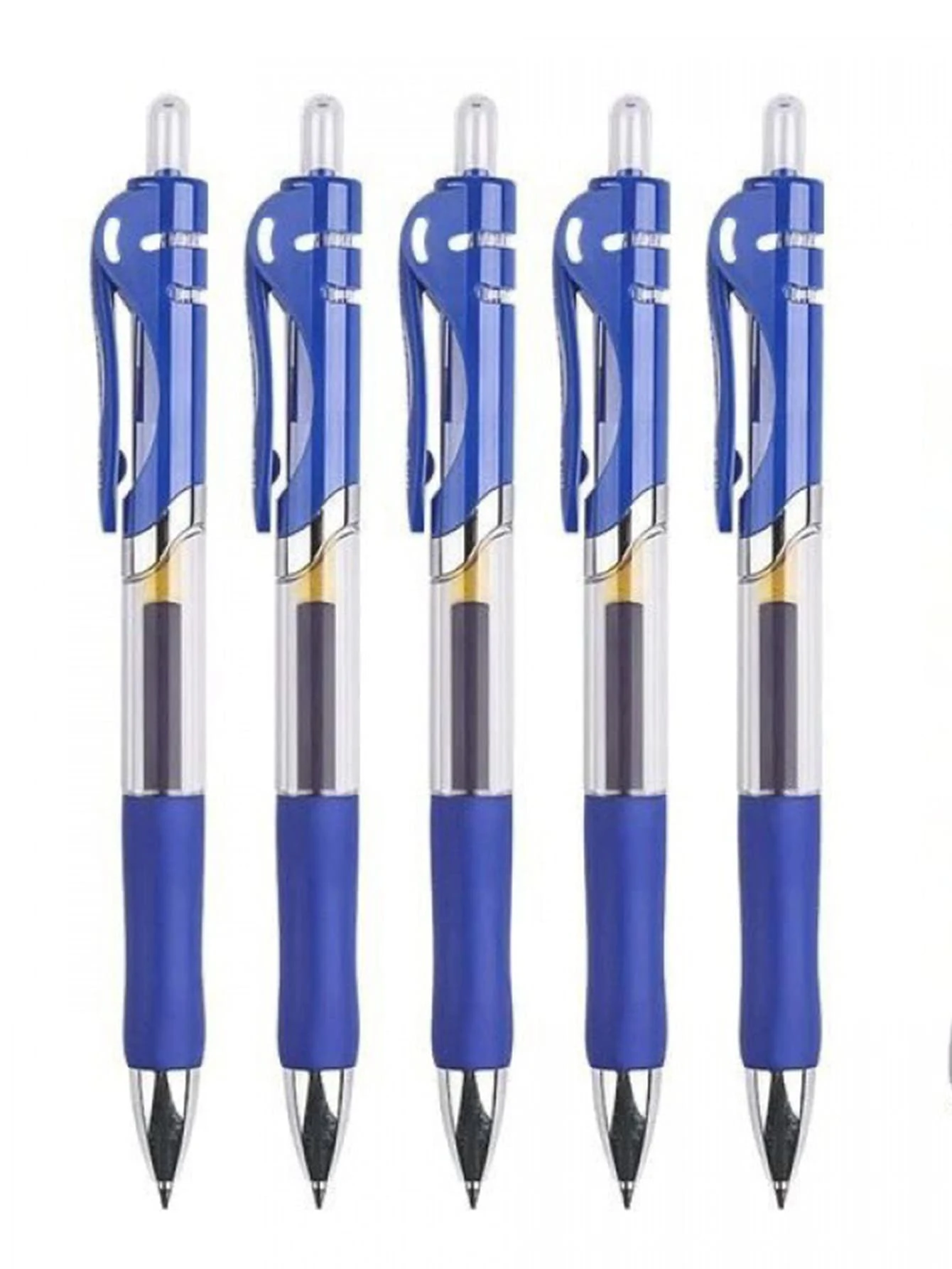 5入組極簡中性筆 - 藍色 - 查看 1
