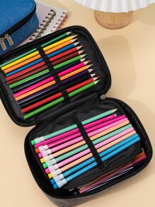 1入組大容量筆袋 - 灰色 - 查看 2