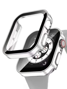 電鍍全屏覆蓋螢幕保護貼，適用於蘋果手錶 - 銀色 - 查看 5
