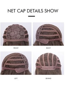 Tóc giả tổng hợp sóng dài có tóc mái - Ombre - Xem 8