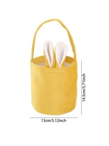 1入組滌綸禮品袋現代兔耳裝飾禮品袋適合家庭派對 - 粉色 - 查看 2