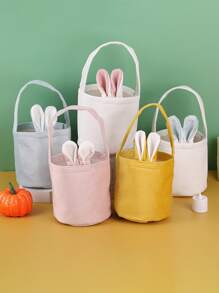 1入組滌綸禮品袋現代兔耳裝飾禮品袋適合家庭派對 - 粉色 - 查看 4