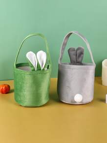 1入組滌綸禮品袋現代兔耳裝飾禮品袋適合家庭派對 - 粉色 - 查看 7