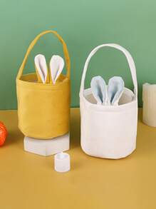 1入組滌綸禮品袋現代兔耳裝飾禮品袋適合家庭派對 - 粉色 - 查看 5