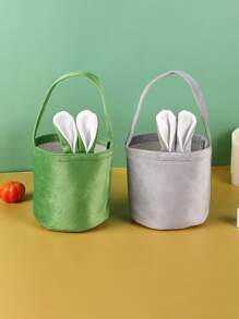 1入組滌綸禮品袋現代兔耳裝飾禮品袋適合家庭派對 - 粉色 - 查看 8