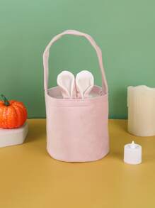 1入組滌綸禮品袋現代兔耳裝飾禮品袋適合家庭派對 - 粉色 - 查看 1