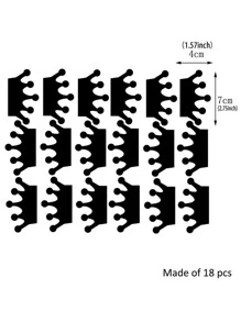 18 piezas Pegatinas de espejo de pared con diseño de corona, pegatinas, vinilos decorativos para decoración del hogar, artículos de decoración de primavera para refrescar tu hogar, pegatinas de decoración de ramas para decoración de pared, espejo para decoración de habitación, baño y sala de estar - Dorado - Ver 9