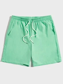 Manfinity Men Cartoon Graphic Tee & Drawstring Waist Shorts - Multicolor - View 5