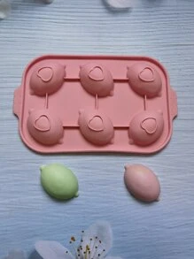 1pc Silicone Candy Mold, Funny Lemon Design Cake Mold For Kitchen Baking - Coral Pink - View 3