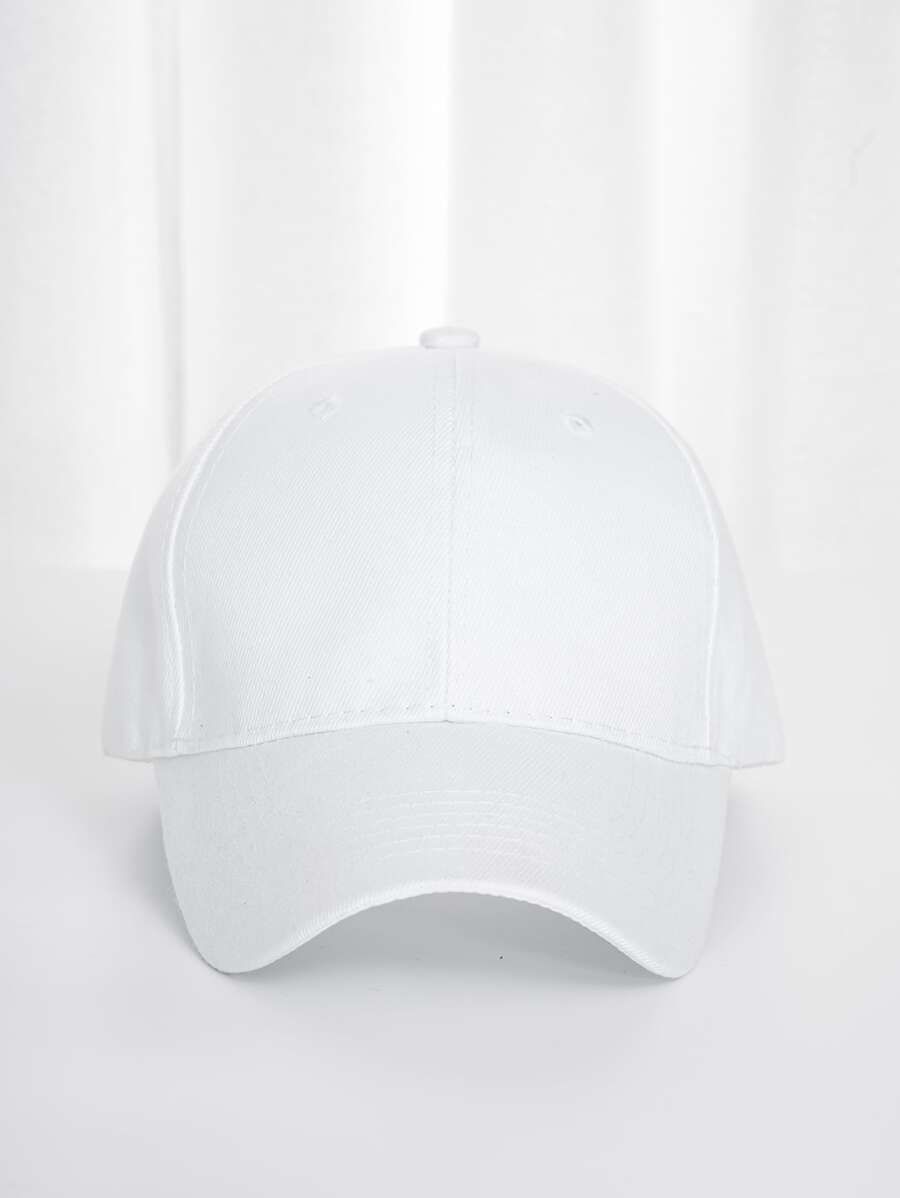 男士素色棒球帽 - 白色 - 查看 1