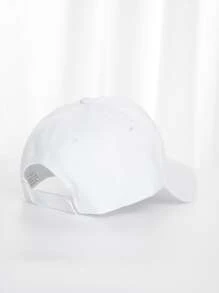 男士素色棒球帽 - 白色 - 查看 2